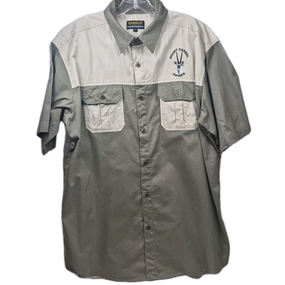 Barron Safari Mens SS L Warrior Wear Tactical‎ Ripstop Hunting Khaki Tan Pockets